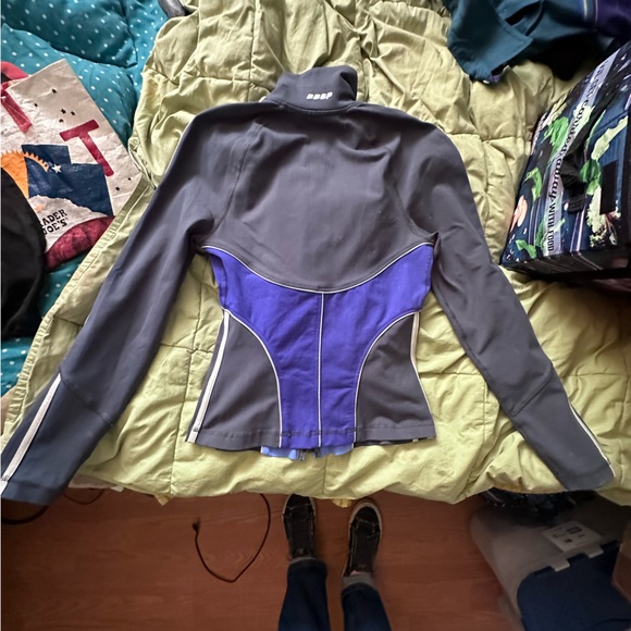 BEBE SPORT WORK OUT OUTFIT LONG WORK OUT PANTS & zip down size x small - Picture 4 of 4